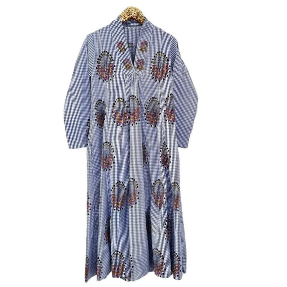 Cotton Hand Block Print Floral Dress - Picture 7 of 13